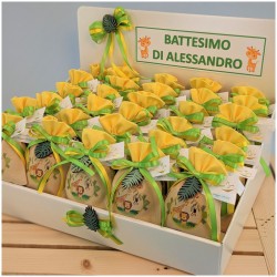 Bomboniere tema giungla Sacchettino portaconfetti