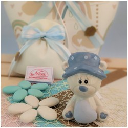 Orsetto bomboniera di Claraluna in porcellana