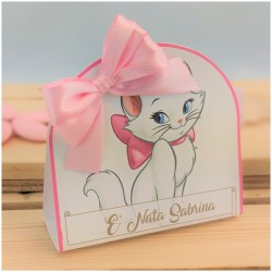 Bomboniere Battesimo e nascita Bambina Scatolina a tema Minù aristogatti