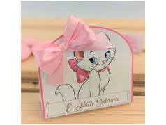 Bomboniere Battesimo e nascita Bambina Scatolina a tema Minù aristogatti