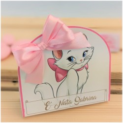Bomboniere Battesimo e nascita Bambina Scatolina a tema Minù aristogatti