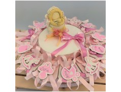 Torta di Bomboniere Nascita o Battesimo calamite assortite