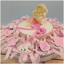 Torta di Bomboniere Nascita o Battesimo calamite assortite