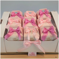 Scatolina portaconfetti a forma di bauletto orsacchiotto