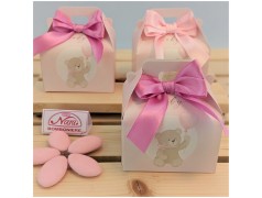 Scatolina portaconfetti a forma di bauletto orsacchiotto