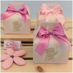 Scatolina portaconfetti a forma di bauletto orsacchiotto