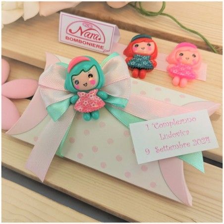 Scatolina Portaconfetti per nascita o Battesimo con Bambina