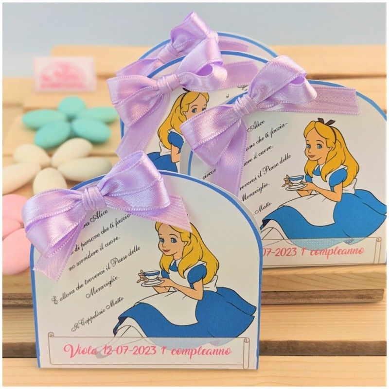 Bomboniere scatoline Alice nel paese delle meraviglie