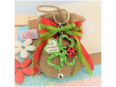 Bomboniere quadrifoglio con Coccinella