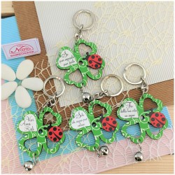 Bomboniere quadrifoglio con Coccinella