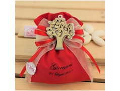 Bomboniere Cresima albero della vita su sacchetto personalizzato