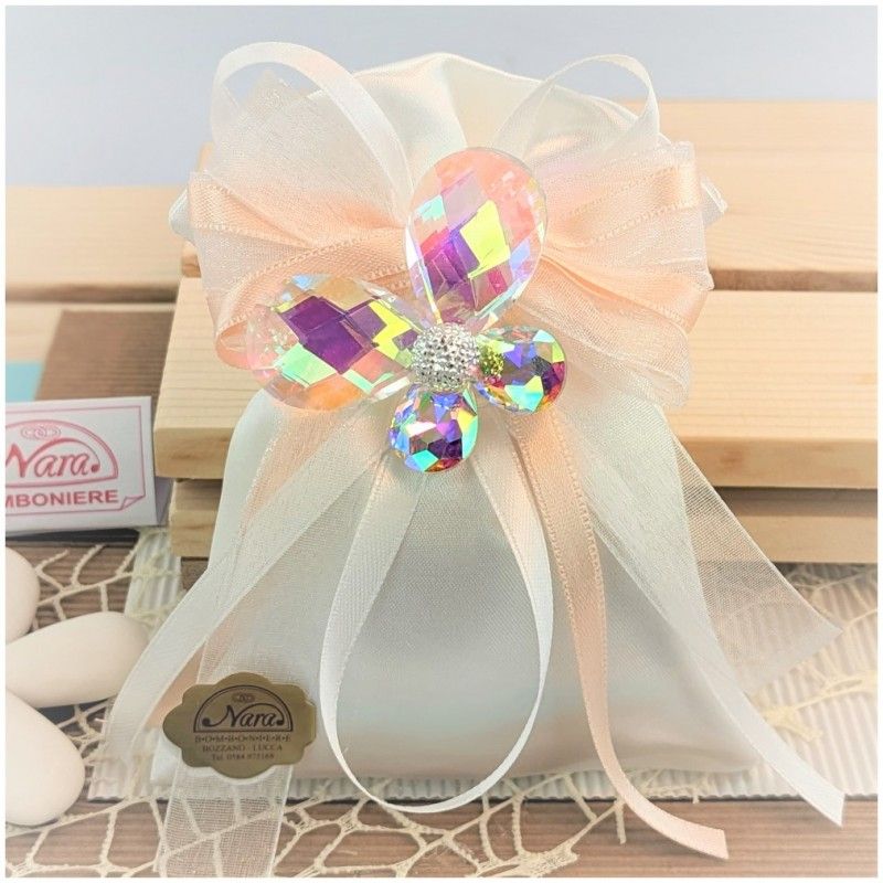 Bomboniere in Cristallo farfalla rosata