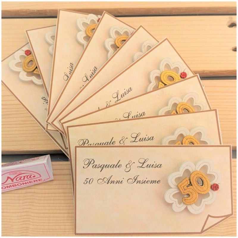 Segnaposto 50 anniversario di matrimonio