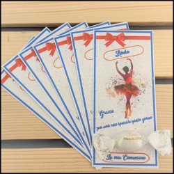 Segnaposto Tema Ballerina per comunione