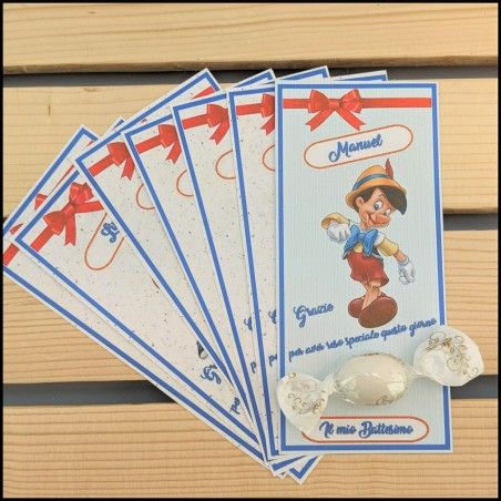 Segnaposto originali con Pinocchio