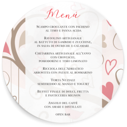 Coordinato Matrimonio Albero della vita menu