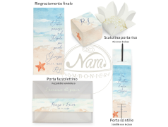 Partecipazioni coordinate per Matrimonio tema mare