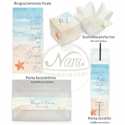 Partecipazioni coordinate per Matrimonio tema mare