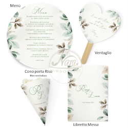 Partecipazioni Stile Natura con coordinati