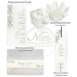 Partecipazioni Rustiche verdi con coordinati