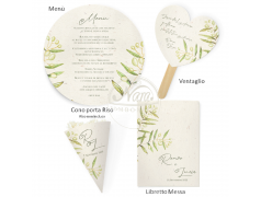 Partecipazioni ramoscello d'olivo con coordinati