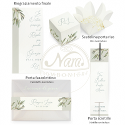 Partecipazioni di Nozze tema olivo con coordinati