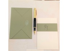 Partecipazioni da matrimonio verde con coordinato