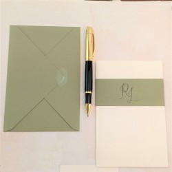 Partecipazioni da matrimonio verde con coordinato