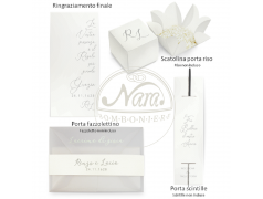 Partecipazioni da matrimonio verde con coordinato