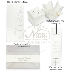 Partecipazioni da matrimonio verde con coordinato