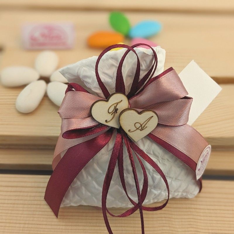 Sacchetti Confetti Matrimonio con iniziali-Nara Bomboniere