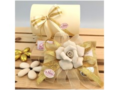 Bomboniere nozze d'oro Rosa Capodimonte