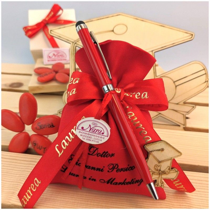 Penna a sfera rossa per laurea