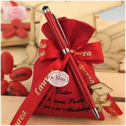 Penna a sfera rossa per laurea