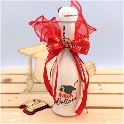 Bomboniere per laurea bottiglie Santero,Mini Bottiglie prosecco Bomboniere per laurea