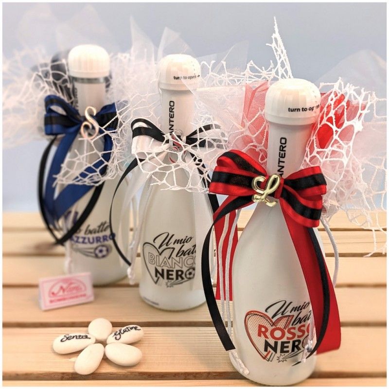 Bomboniere Vino Mini prosecco santero con squadre di Calcio