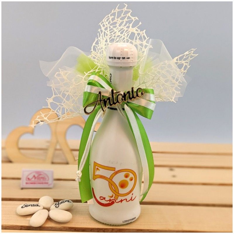 Bottiglie mini prosecco Bomboniere per 50 Compleanno