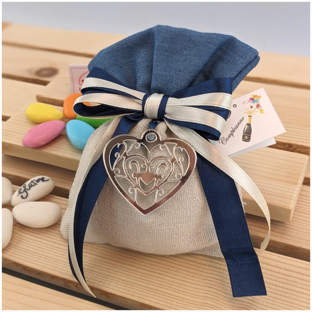 BOFUNX 50pcs Sacchetti Bomboniere Portaconfetti in Organza + 50pcs Etichette Grazie di Cuore BOFUNX 50pcs Sacchetti Bomboniere Portaconfetti in Organza + 50pcs Etichette Grazie di Cuore