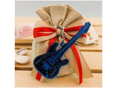 Bomboniera Tema Musica Portachiavi personalizzato Chitarra ellettrica e Classica in plex