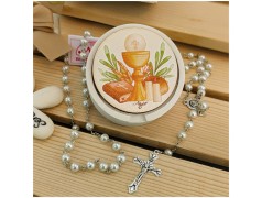 Scatolina porta Rosario simbolo comunione