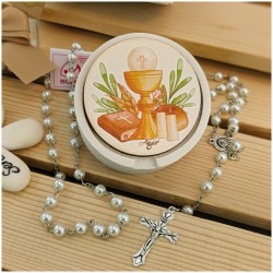 Scatolina porta Rosario simbolo comunione