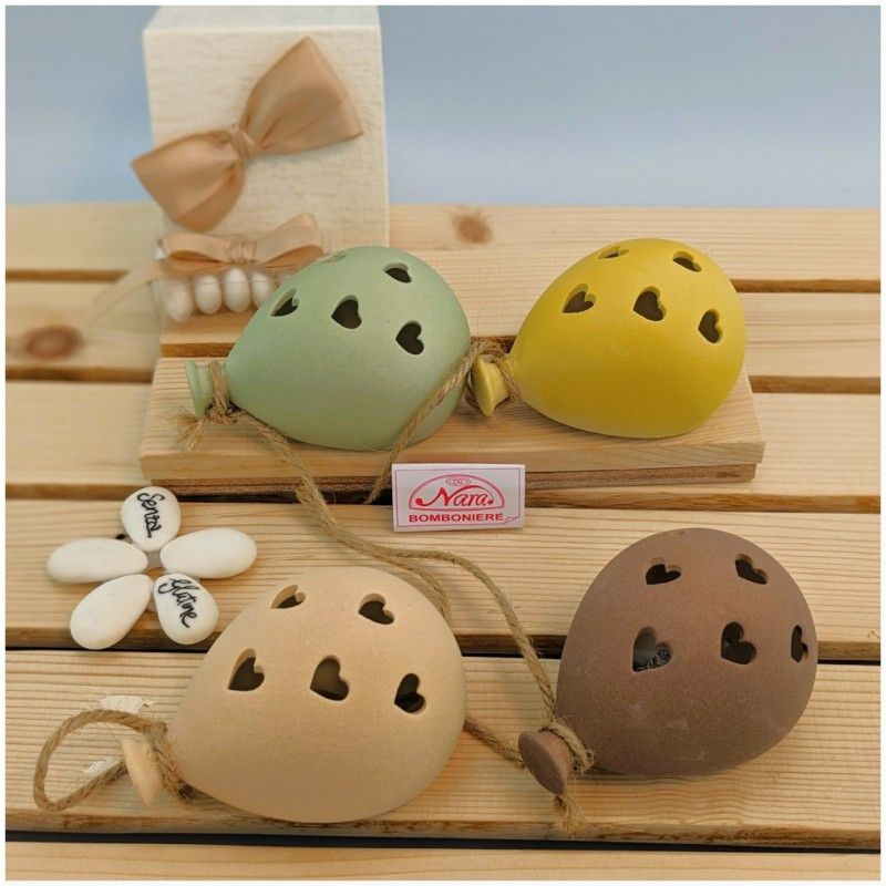 Bomboniere Palloncino ceramica luce al led