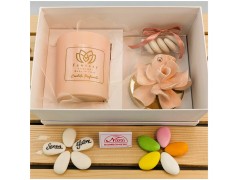 Candela Bomboniera Matrimonio rosa