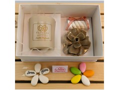 Candela Bomboniera Matrimonio tortora