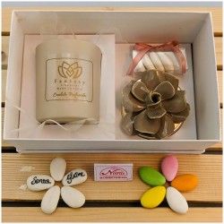 Candela Bomboniera Matrimonio tortora