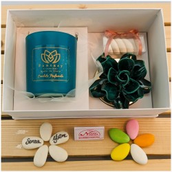 Candela Bomboniera Matrimonio ottanio