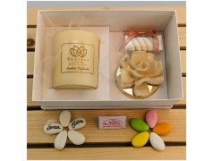 Candela Bomboniera Matrimonio panna