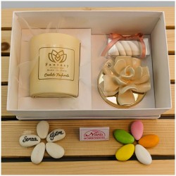 Candela Bomboniera Matrimonio panna