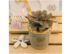 Candela Bomboniera Matrimonio tortora