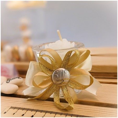 Porta candele nozze d'oro
